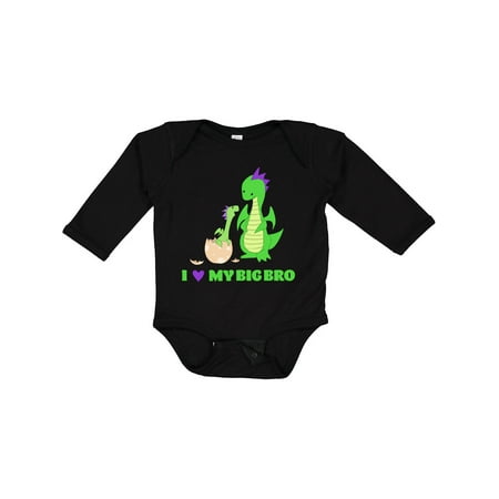 

Inktastic I Love My Big Bro Gift Baby Boy or Baby Girl Long Sleeve Bodysuit