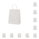 thumbnail image 2 of Bewildely Bolsa de papel Kraft de 10 Uds. Con asa giratoria, herramienta de almacenamiento de ropa, bolsas para hornear de moda antideformación, Almacenamiento y organización del hogar Blanco, 2 of 6
