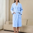 thumbnail image 6 of Ynynloco Robes for Women - Super Bathrobe Soft Cozy Fleece Womens V Neck Kimono Robe Plush Long Bathrobe, 6 of 8