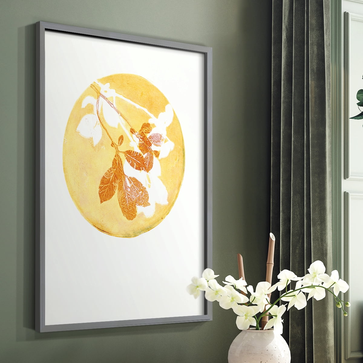 Keep it Simple in Gray Solid Wood 16 x 20 Framed Print