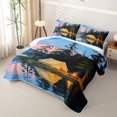 thumbnail image 3 of Erosebridal Watercolor Jungle River House Quilt Full for Teens,Camping Tent Full Bedspread Sets for Boys Girls, 3 of 7