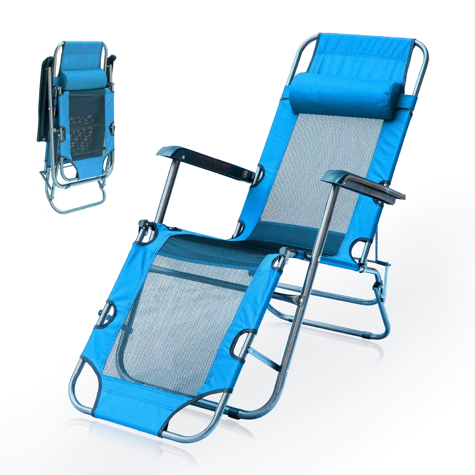 SAKURA Outdoor Zero Gravity Chair Patio Folding Reclining Lounge Chair