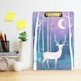 thumbnail image 2 of FORMRS Acrylic Clipboard with Low Profile Clip Standard A4 Letter Size, 12.5" x 9", Purple Night Deer, 2 of 8