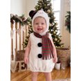 thumbnail image 5 of RUINIXCW Kids Toddler Snowmen Costume Newborn Baby Girl Boy Christmas Halloween Cosplay Outfit Infant Fall Winter Fleece Sleeveless Top Scarf Hat Set, 5 of 10