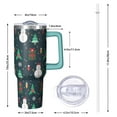 thumbnail image 2 of 40oz Reindeer Tumbler with Straw Lid Stainless Steel Insulated Cup Christmas Holiday Coffee Water Bottle Gifts, 2 of 4