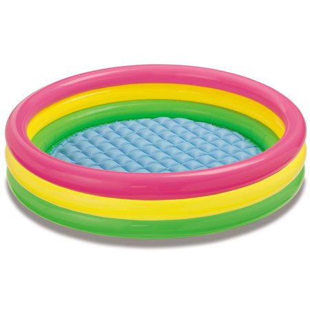 Intex Inflatable Sunset Glow Colorful Backyard Kids Play Pool | (Best Cheap Backyard Pools)
