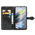thumbnail image 3 of Allytech for Moto G Power (2025) Wallet Case, Luxury PU Leather with Embossed Pattern, Magnetic Clasp Kickstand Card Cash Slots Shockproof Slim Flip Case with Hand Strap for Women Men, Black, 3 of 6