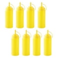 thumbnail image 2 of 8Pcs Portable Sauce Bottles Salad Condiment Bottles 250ml for Condiments Syrup Ketchup Yellow, 2 of 7