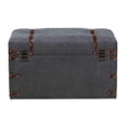 thumbnail image 6 of Bowery Hill Transitional Grey Fabric Upholstered Storage Trunk Ottoman, 6 of 11