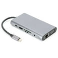 thumbnail image 1 of Adaptador de estación de acoplamiento 10 en 1 TypeC VGA RJ45 PD HUB, 1 of 8
