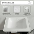 thumbnail image 5 of 24'' Bathroom Vanity with Sink, Wall Mounted Small Bathroom Vanity with Soft-Close System Modern Floating Cabinet with Faucet, Pop-up Drain, P-Trap, Grey, 5 of 8
