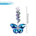 thumbnail image 3 of 1Pcs Crystal Butterfly Suncatchers Hanging Ornaments, Butterfly Sun Catcher Crystals Hanging, Rainbow Maker Sun Catchers indoor Window Ornament, Sparkling Outdoor Patio Garden Decor Gifts Decor,Blue, 3 of 5