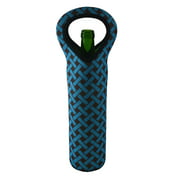 Insulated Neoprene Bottle Tote Bag Featuring Braided Design