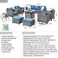 thumbnail image 4 of Ovios 9 Pieces Outdoor Patio Furniture with 30Inch Gas Fire Pit Table CSA Approved Grey Wicker Conversation Set with 360 Degree Swivel Rocking Chair, 4 of 8
