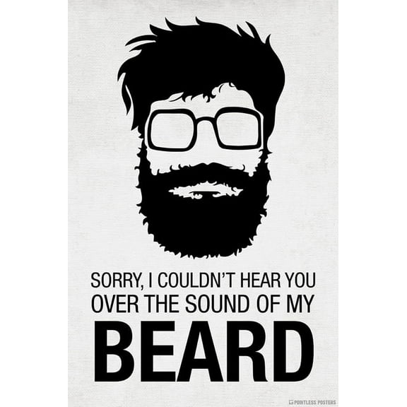 Sorry I Couldn't Hear You Over The Sound Of My Beard Poster Print