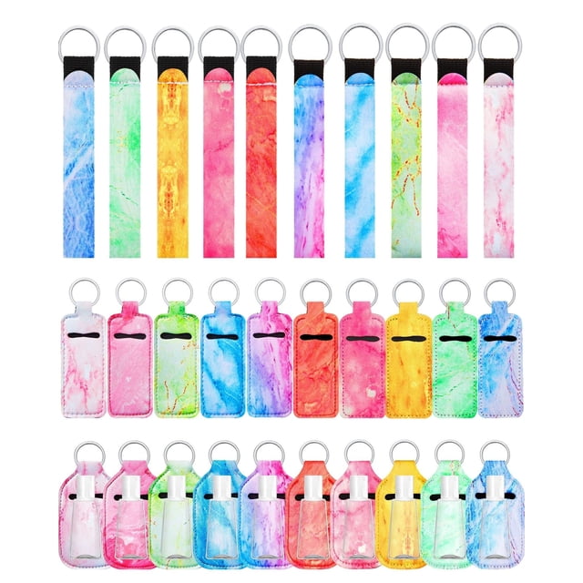 Set de llavero desinfectante de manos con soporte para botellas de viaje, 40 unidades