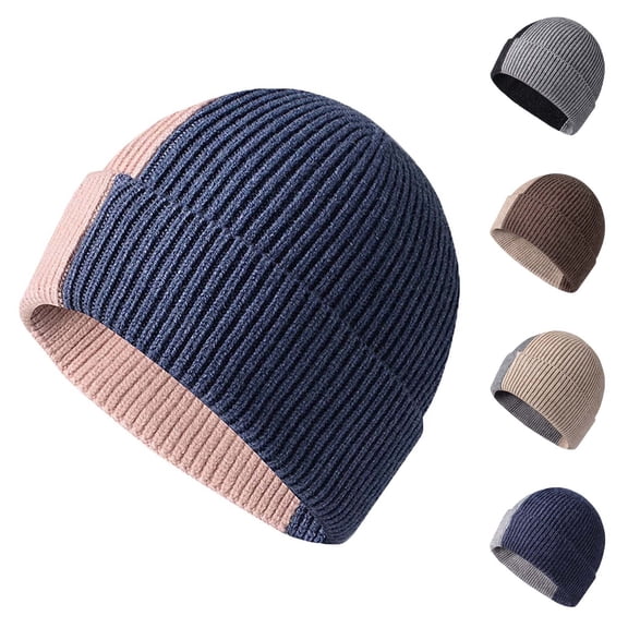 Nooxsoe Womens Winter Beanie Knitted Beanie Slouchy Beanie Hat Seamless Beanie Cap Winter Hat Comfortable Soft Ski Hats for Men Winter Beanie Ribbed Cuffed Snow Ski Cap Woman Hats Khaki One Size