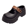 thumbnail image 3 of Rokment Women's Chunky Platform Slip on Mary Jane with Adjustable Back Strap 2026 Casual Height Increasing Barefoot Slip on Water Sandals Dress Clogs Black Size 6, 3 of 5