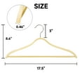 thumbnail image 2 of BP4U 36-Pack Wooden Hangers with Pants Bar, Slim Birch Lightweight Birch Wood Hangers with Non-Slip Rubber Strips, Space Saving Profile for Trousers, Sweaters, and Dresses(Natural Wood), 2 of 6