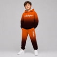 thumbnail image 2 of RUTAYY Boys 2 Piece Set City Graphic Long Sleeve Pullover Hoodie Jogger Pants Cozy Hooded Tracksuit Casual Everyday Wear, Orange, 2 of 6