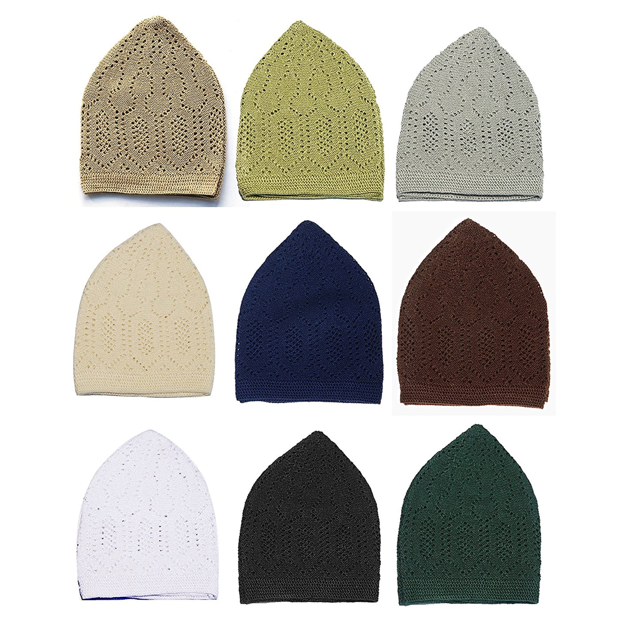 Muslim Kufi Hats Taqiya Skull Caps 