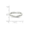 thumbnail image 4 of 14K White Gold Ring Band Wedding Comfort Domed 3mm Comfort-Fit, 4 of 4