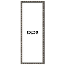 13x38 Frame Black Brown Chestnut Mosaic Solid Wood Picture Frame | 1.125 Inch Moulding Width |