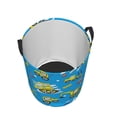 thumbnail image 3 of Fotbe Laundry Hamper With Durable Leather Laundry Basket Cute Car Cartoon Thickened Waterproof Round Collapsible Laundry Hamper, Dirty Clothes Laundry Basket, 3 of 8