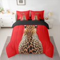 thumbnail image 2 of Manfei Animal Cheetah Bedding Comforter Set 7pcs for Teens Adults,Woodland Animal Queen Bedding Sets Super Cozy,Exotic Style Queen Sheet Sets,Lightweight Room Decor,Reversible, 2 of 8