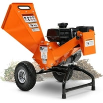 "SuperHandy Wood Chipper with 7HP Gas Engine and Adjustable Exit Chute - Compact, 3"" Branch Diameter"