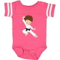 thumbnail image 3 of Inktastic Karate Boy, Cute Boy, Black Belt, Brown Hair Boys Baby Bodysuit, 3 of 5