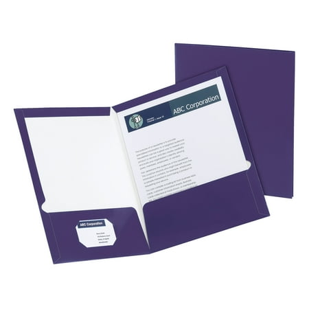 UPC: 0078787517264 | Oxford Showfolio Laminated Twin Pocket Folders 25/Pkg-Purple  Letter Size