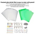 thumbnail image 4 of Shrink Plastic Kit, Silver Ear Hooks Gold Keychain Heat Shrink Film Sheets Kit DIY Interesting  For Crafts, 4 of 8
