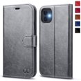 thumbnail image 1 of IBAOLEA iPhone 11 Case, iPhone 11 Wallet Case with Card Holder, PU Leather Flip Case with Kickstand and Magnetic Closure, TPU Shockproof Interior Protective Cover for iPhone 11 6.1 Inch (Red) Gray, 1 of 7