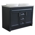thumbnail image 2 of BELLATERRA HOME LLC 49 Double sink vanity in Dark Gray finish with Gray granite and rectangle sink, 2 of 21