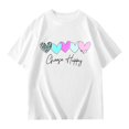 thumbnail image 7 of Toddler Basic Tees Short Sleeve T Shirt Girls Graphic Printed Top for Kids Girls Cartoon Printed Cartoon Printed Trendy Clothes #White 9 -10, 7 of 7