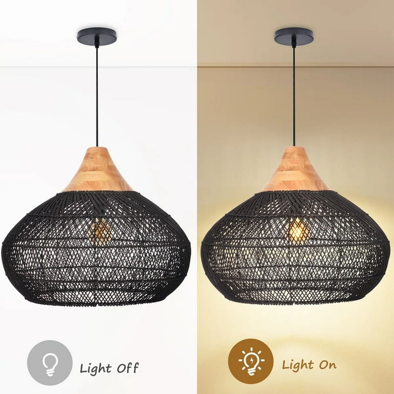 Arturesthome Wabi Sabi Style Retro Dining Room Chandelier Rattan