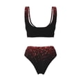 thumbnail image 5 of Daiia Red Glitter1 Women's Bikini Set Two Piece Swimsuit High Waisted Bikini Adjustable Straps Bikini Perfect for Beach, Pool, and Summer Vacation-Small, 5 of 9