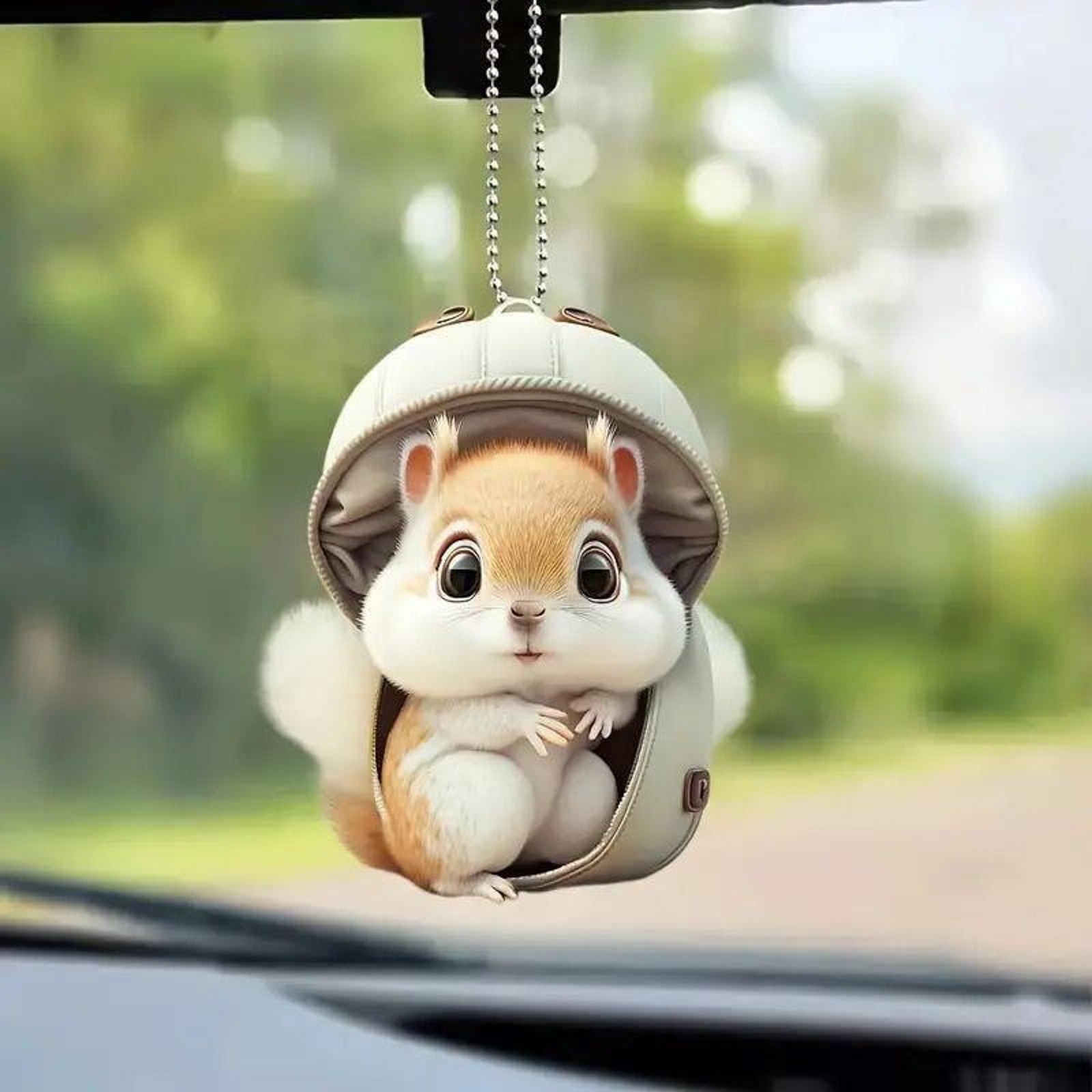 Pendentif En Acrylique Plat 2d Écureuil Mignon Pendentif