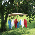 thumbnail image 5 of Blue Handworks Glass Wind Chime Red White and Blue Wind Chimes 4th of July Decor, 5 of 9