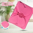 thumbnail image 4 of Kids Case for iPad Air 13-inch (M3) 2025, (M2) 2024 / iPad Pro 13 Inch M4 / iPad Pro 12.9 (2018/2020/2021/2022), Cute Butterfly Rotating Stand Lightweight Kids Friendly Shockproof Case, Rose, 4 of 6