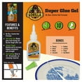 thumbnail image 2 of Gorilla Super Glue Gel XL, 25 Gram, Clear, Pack of 2, 2 of 8