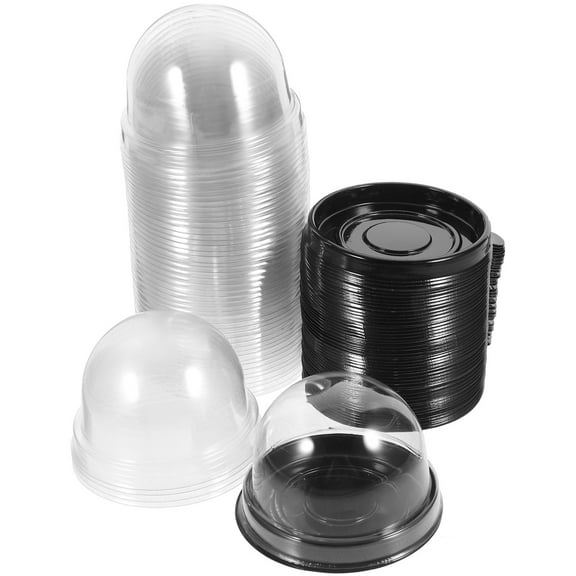 50 Pcs Pastry Packaging Box Paper Cups Cake Boxes Mini Cupcake Container Containers With Lids Cookie Muffin