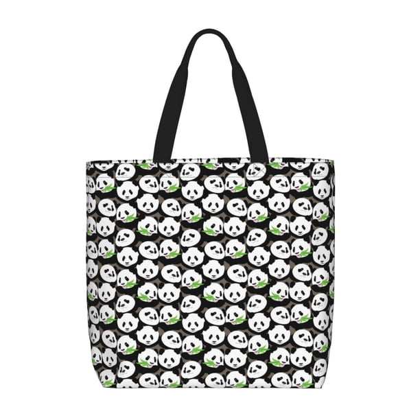 Balery Panda Bear Bolsa de Mano para Mujeres con Cremallera, Bolsa de Gimnasio con Compartimentos, Bolsa para Laptop, Bolsa para Trabajo