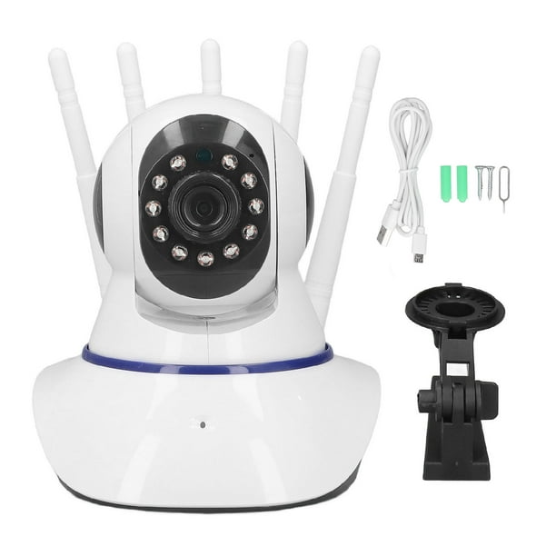 Cámara de vigilancia HD 1080P con visión nocturna infrarroja, ángulo ajustable de 360°, wifi, inalámbrica, CCTV