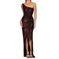 thumbnail image 1 of Prolriy Robes d'Invité de Mariage pour Femmes Robe à une Épaule avec Ceinture Fendue Plissée à Sequins Robe de Soirée pour Femmes 2025 Robe Formelle Rouge1 TTG, 1 of 5