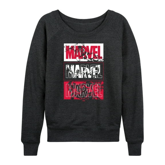 Marvel - Black Panther Stacked Logo - Women's French Terry Long Sleeve Pullover