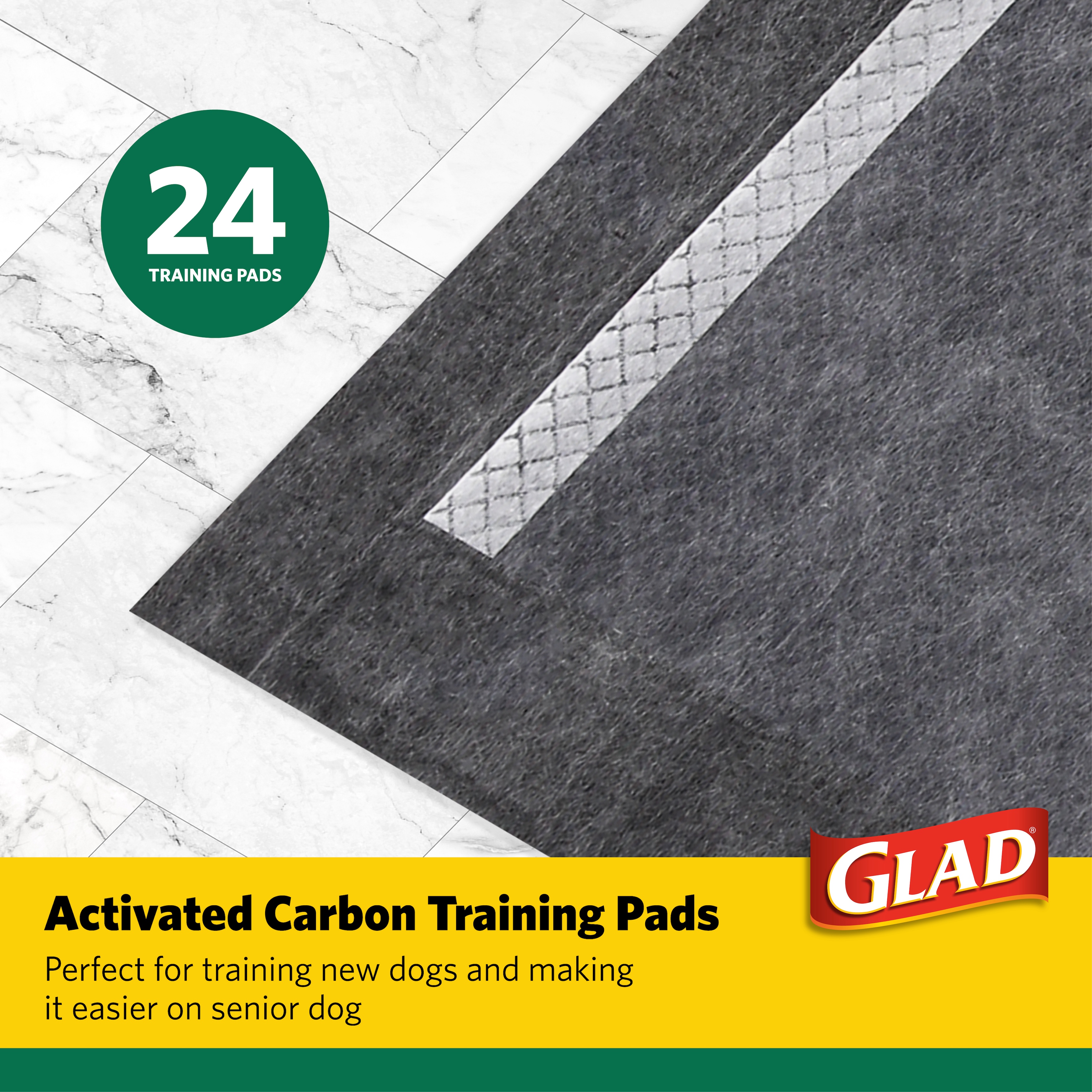 Glad Giant Activated Charcoal Training Pads, 30x36, 24 Count photo 3