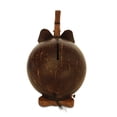 thumbnail image 5 of Unique Handmade Coconut Shell Wood Elephant Coin Piggy Bank Handcrafted Wooden Rustic Hand Carved Keepsake Saving Money Adorable Kids Room Decor Gift, 5 of 5