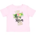 thumbnail image 3 of Inktastic He is Risen Cross with Script and Flowers Boys or Girls Toddler T-Shirt, 3 of 5